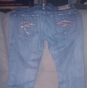 Frankie B. Denim Jeans with Studded Back Pockets